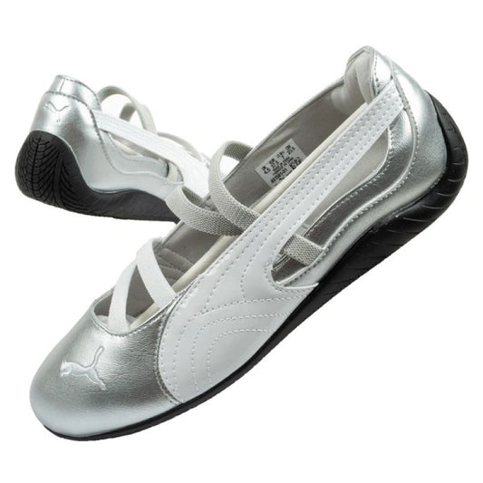 Puma women's sports shoes Speedcat Ballet silver ballet flats fashionable Puma