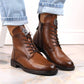 Lace-up and zipper ankle boots Potocki W WOL171C brown Footwear/Outdoor/Potocki Your Sports Performance