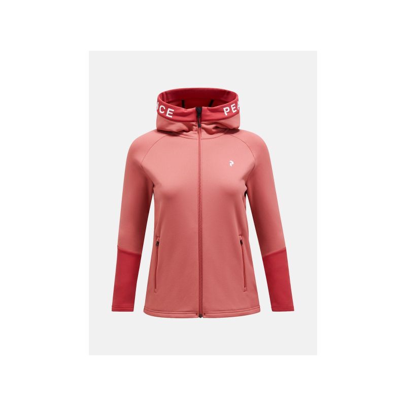 Peak Performance W Rider Zip Hood Pink Peak Performance