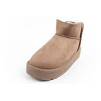 D.Franklin women's winter snow boots, fashionable fur lined, brown ankle boots D.Franklin