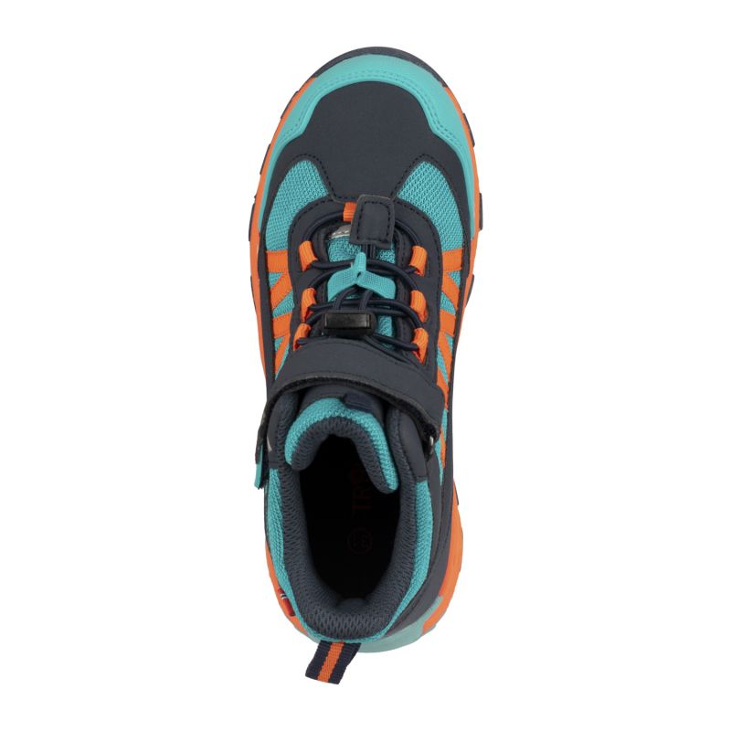 Trollkids Kids Tronfjell Hiker Mid Waterproof Hiking Shoes for Boys/Girls Atlantic Blue/Dark Navy/Glow Orange (476-197) In preparation Your Sports Performance