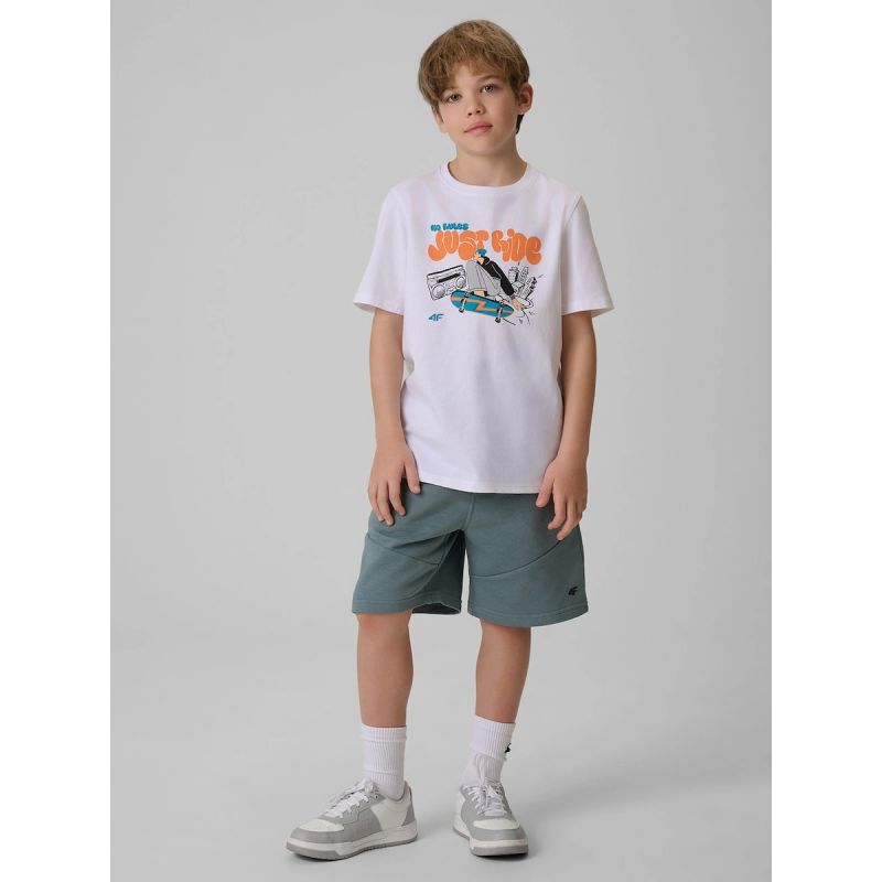 Boy's cotton T-shirt 4F 4FJRSS26TTSHM4171-10S