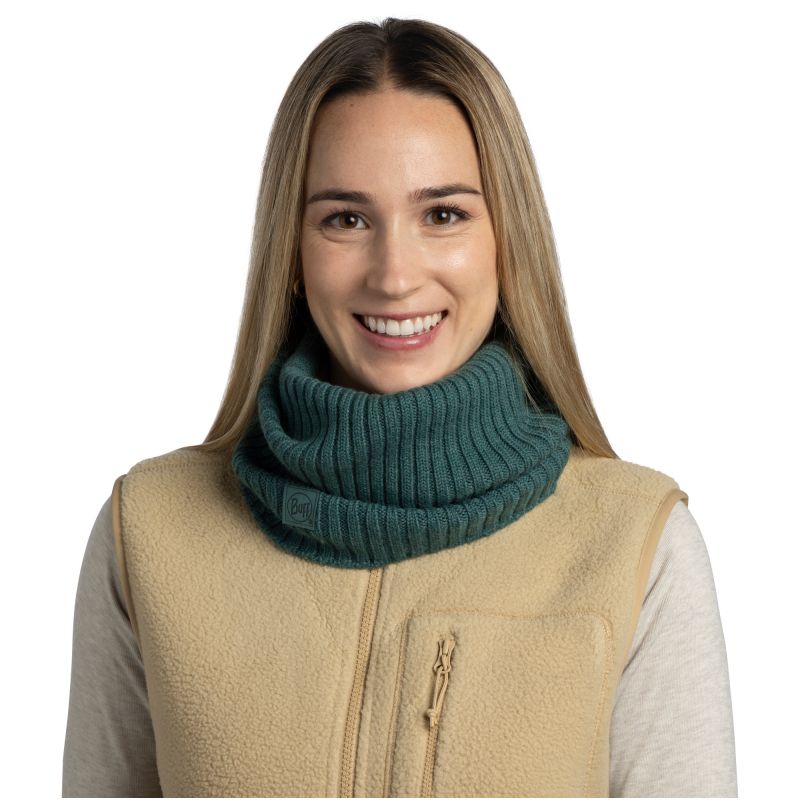 BUFF KNITTED NECKWARMER NORVAL GREEN Bandana