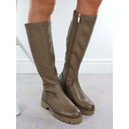 Women's khaki platform boots Potocki 25-12729 Footwear Your Sports Performance