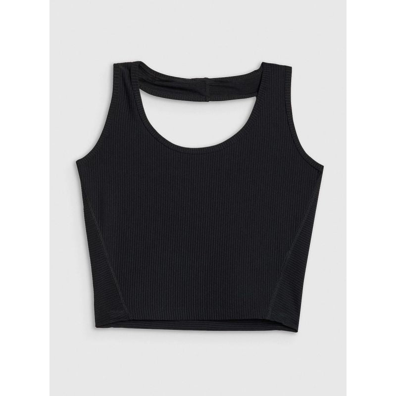 Women's slim crop top smooth 4F | Anna Lewandowska 4F 4FALSSS25TSLEF215-20S