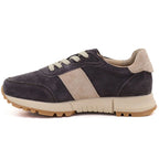 Women's leather shoes, sneakers, brown, Potocki 40354