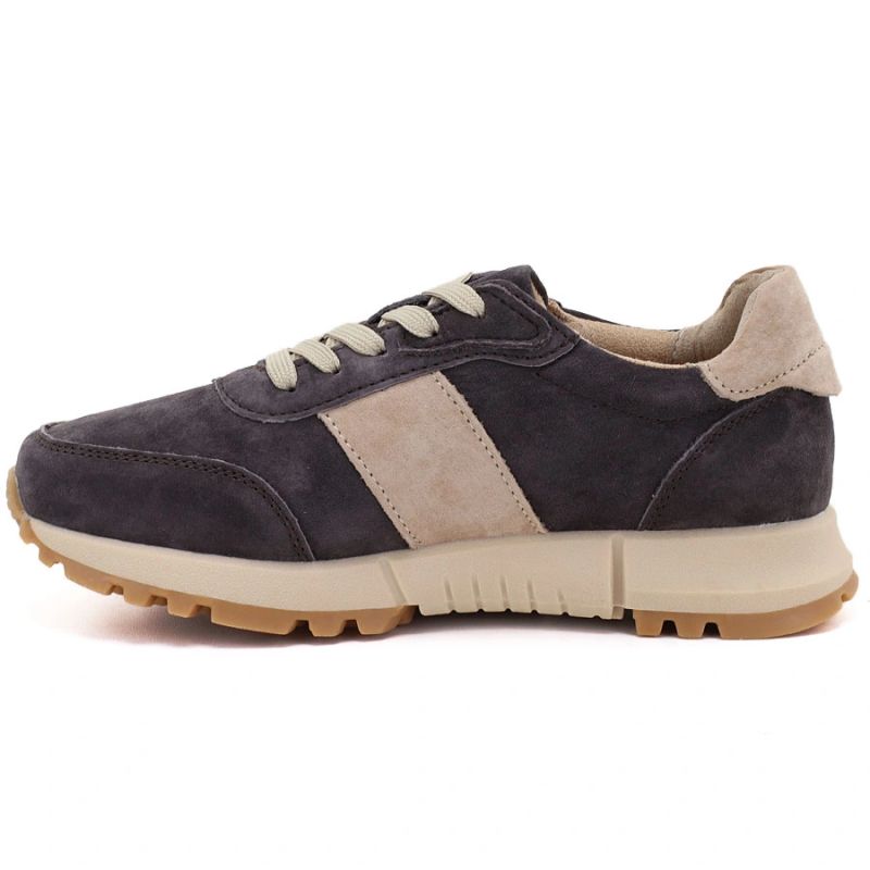 Women's leather shoes, sneakers, brown, Potocki 40354