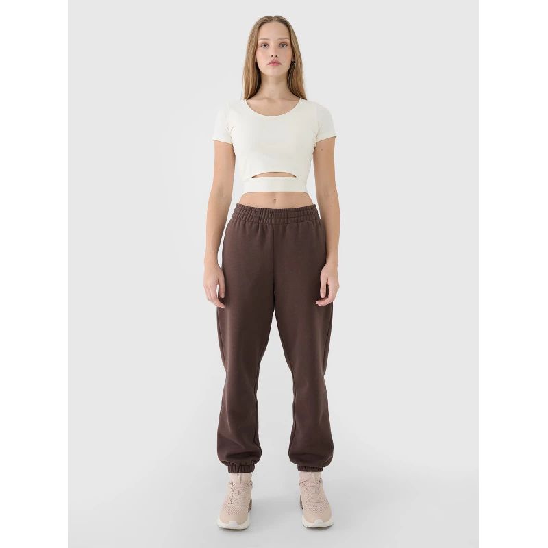 Women's crop top plain t-shirt 4F 4FRSS25TTSHF2695-11S *Kategoria tymczasowa Your Sports Performance