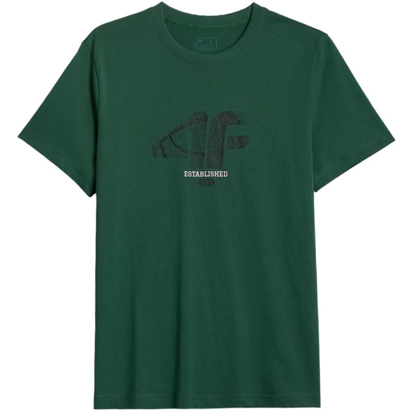 Men's 4F M3558 T-shirt, green 4FWAW26TTSHM3558 41S