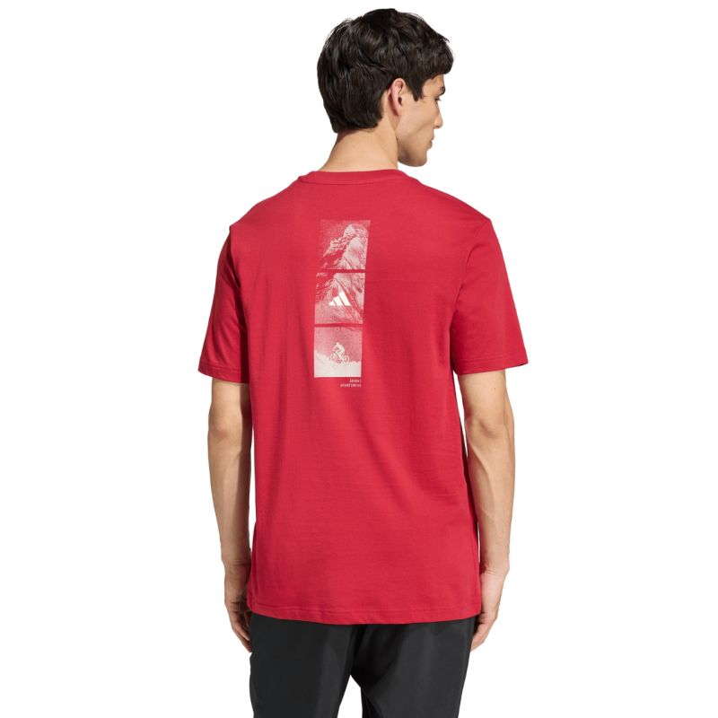 adidas Outdoor Mountain Biking Graphic Men's T-Shirt Red KB2538