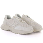 Women's leather sports shoes with openwork pattern, beige, Vinceza 41507 Vinceza