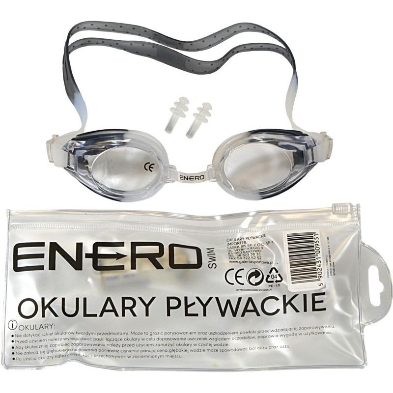 ENERO BLACK SWIMMING GOGGLES WITH PLUGS Accessories Your Sports Performance