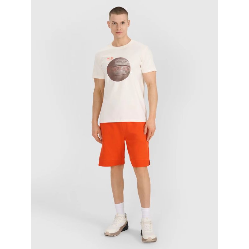 Men's regular printed T-shirt 4F 4FRSS25TTSHM3093-11S *Kategoria tymczasowa Your Sports Performance