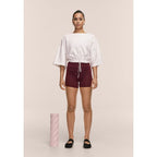 CASALL Women's Heavy Cotton Crop Tee White