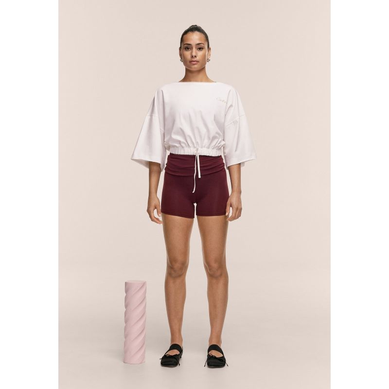 CASALL Women's Heavy Cotton Crop Tee White