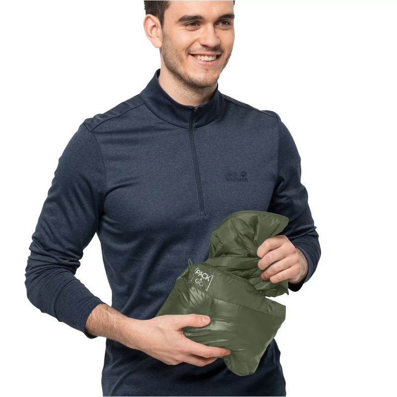 Jack Wolfskin PACK & GO DOWN VEST M greenwood (1207011_4129) In preparation Your Sports Performance