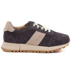 Women's leather shoes, sneakers, brown, Potocki 40354