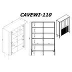 VERA display cabinet 110x40x160 black matt Bufety i witryny/Bufety i witryny na drewnianej podstawie Your Sports Performance