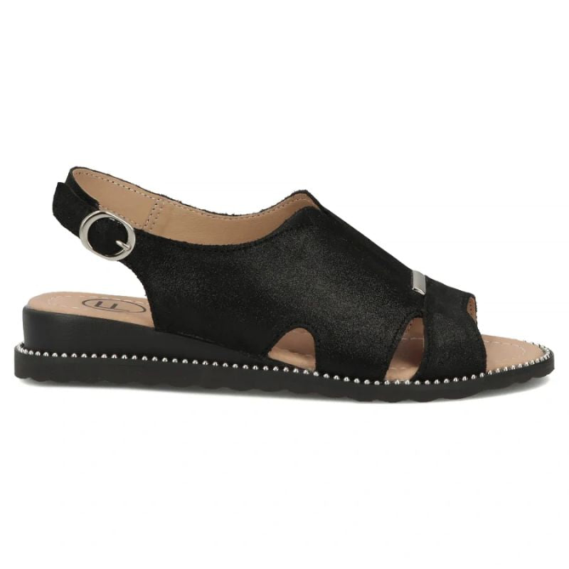 Women's black leather sandals Filippo DS4470 Filippo