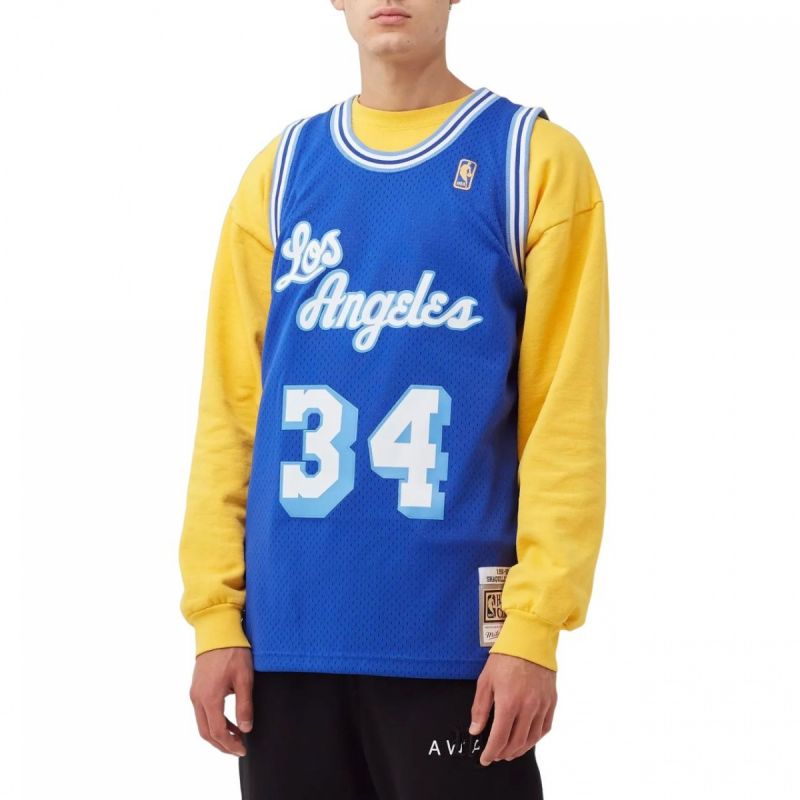 Mitchell &amp; Ness NBA Swingman Los Angeles Lakers Shaquille O'Neal M T-shirt SMJYAC18013-LALROYA96SON Clothing/Lifestyle/T-shirts/Mitchell & Ness Your Sports Performance
