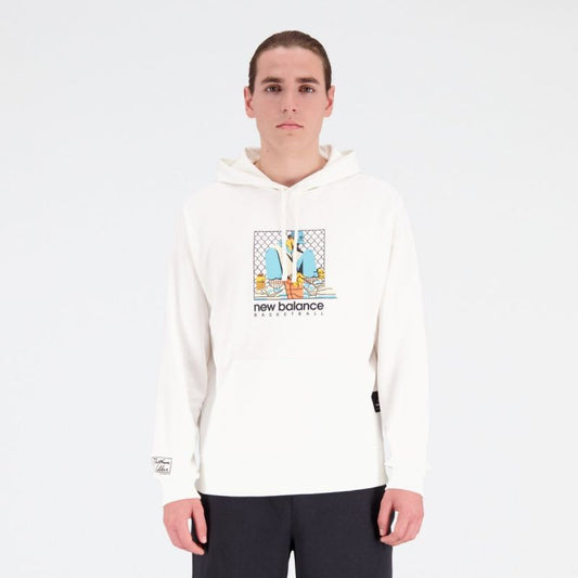 Sweatshirt New Balance Hoops French Terry Hoodie M NBMT31588SST Clothing/Lifestyle/New Era New Balance