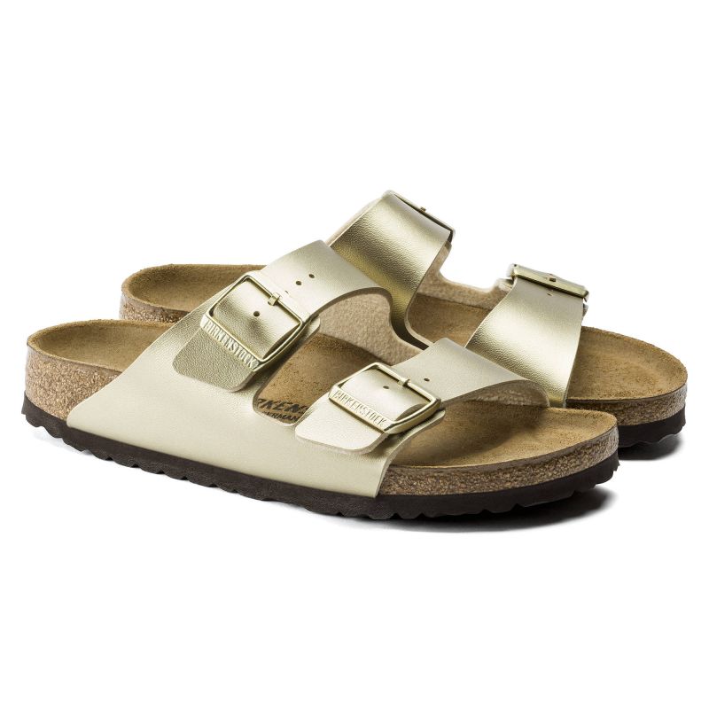 Birkenstock Arizona Birko-Flor Gold Women's Slides Regular Wide (1016110) Footwear/Lifestyle/Brinkenstock/Klapki/chodaki Birkenstock