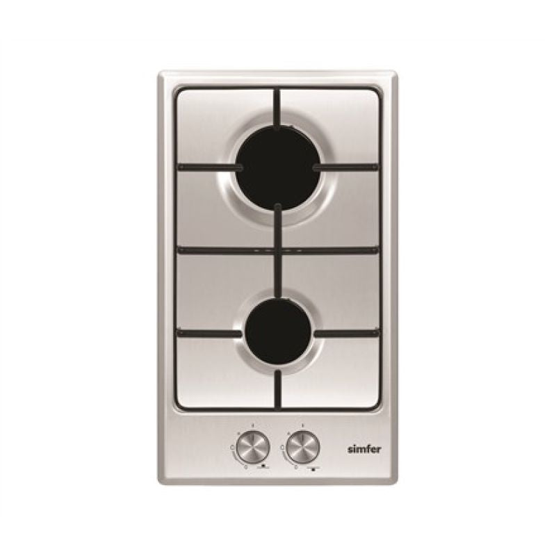 Simfer | Hob | H3.200.VGRIM | Gas | Number of burners/cooking zones 2 | Rotary knobs | Stainless steel AGD - Produkty/Płyty grzejne do zabudowy Your Sports Performance