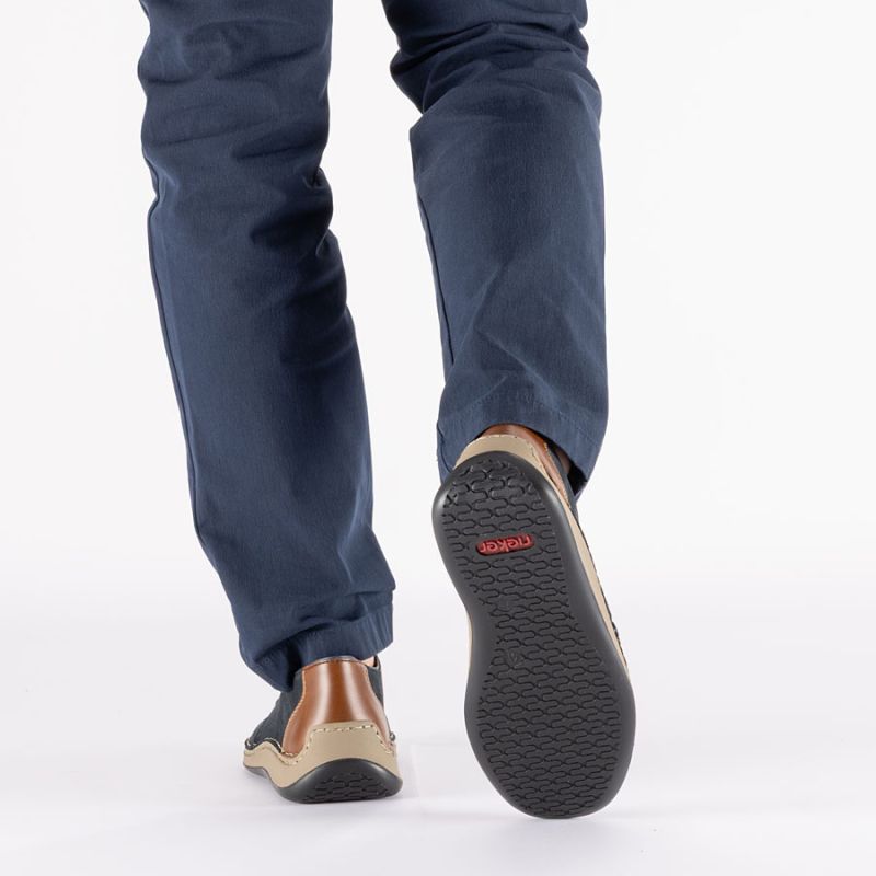 Rieker 05226-14 navy blue openwork leather shoes To be categorized Your Sports Performance