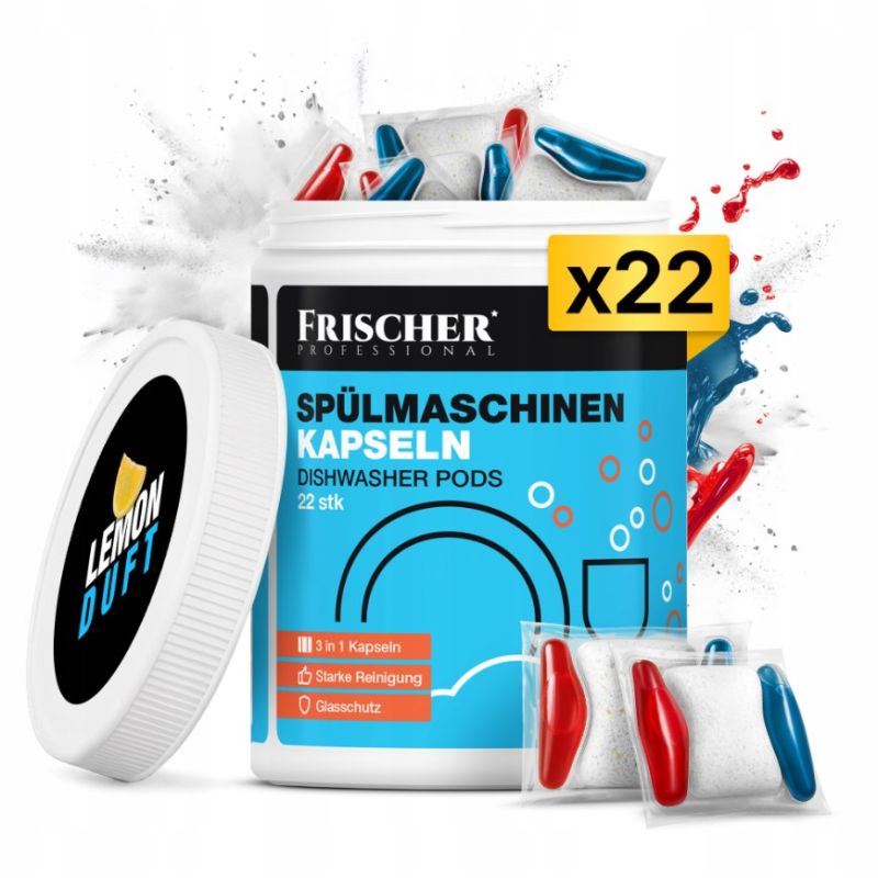 Capsules for dishwasher tablets 3in1 Frischer 22 pcs. Chemia/Kapsułki i tabletki do zmywarki Your Sports Performance