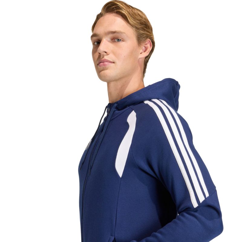 Men's adidas Tiro 26 League Sweat Full Zip Hoodie Navy Blue KF3320
