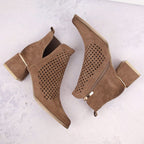 Suede high-heeled ankle boots Potocki W WOL213B brown Footwear/Lifestyle/Potocki Your Sports Performance