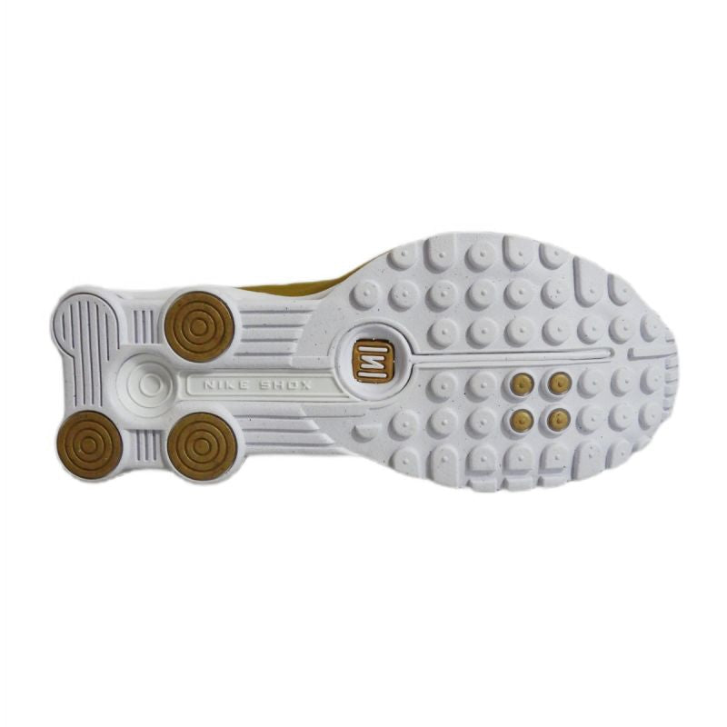 Nike Shox R4 Metallic Gold White (GS) Sports Shoes - CW2626-700 Nike