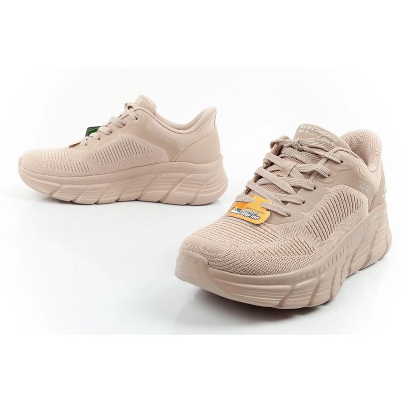 Skechers women's sports shoes Bobs B Flex SLIP-INS beige comfortable Skechers