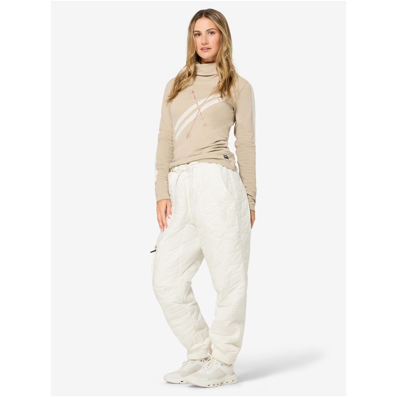 Women's Long-Sleeve Top with Mock Neck SUPER.NATURAL W KRYSSEDE SKI ROLL NECK beige