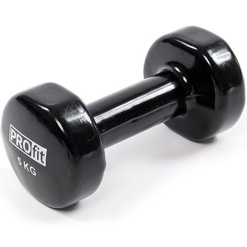 Vinyl dumbbell Profit 5kg black DK 4102 Accessories/Training equipment Your Sports Performance