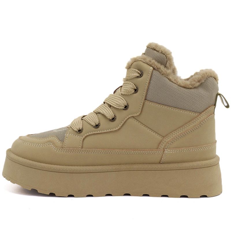 Beige Big Star UU274166 women's platform snow boots
