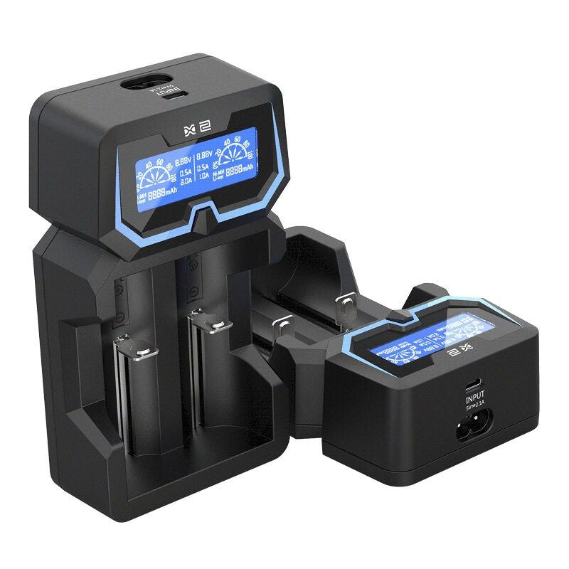 XTAR CHARGER FOR CYLINDRICAL LI-ION 18650 BATTERIES COMPATIBLE WITH PROTECTED CELLS 20700/21700 X2 Baterie, akumulatorki i ładowarki/Ładowarki akumulatorowe (bez akumulatorków) Your Sports Performance