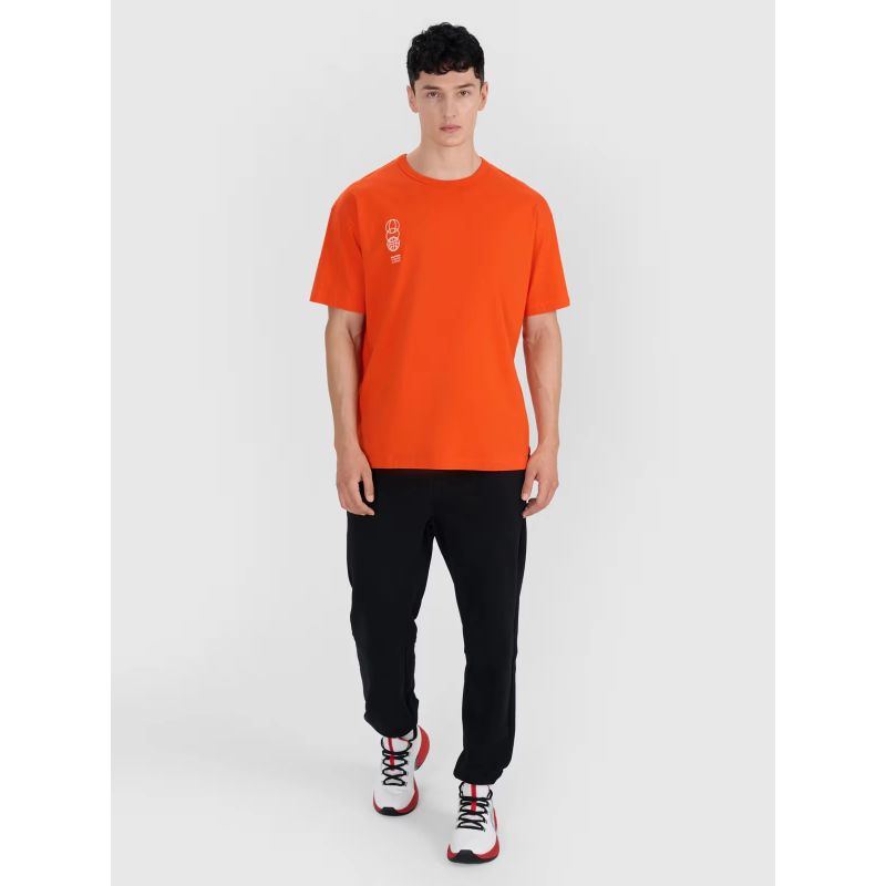 Men's oversize printed T-shirt 4F 4FRSS25TTSHM2652-70S *Kategoria tymczasowa Your Sports Performance