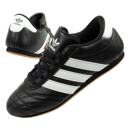 Adidas women's sports shoes Taekwondo Lace black fashionable leather adidas