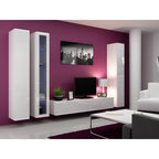 VIGO glass display cabinet '180' 180/40/30 white/white glazed Bufety i witryny/Bufety i witryny na drewnianej podstawie Your Sports Performance