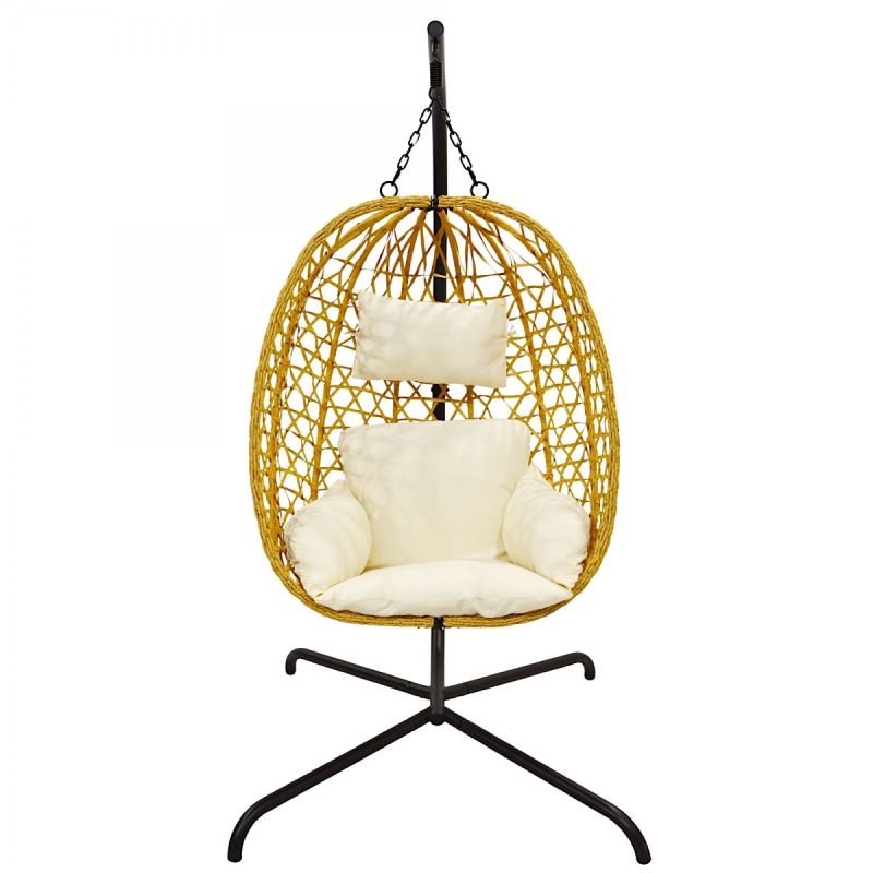 COCOON HANGING CHAIR 105x195CM BROWN Home and Garden/Garden Your Sports Performance