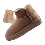 D.Franklin women's winter snow boots, fashionable fur lined, brown ankle boots D.Franklin