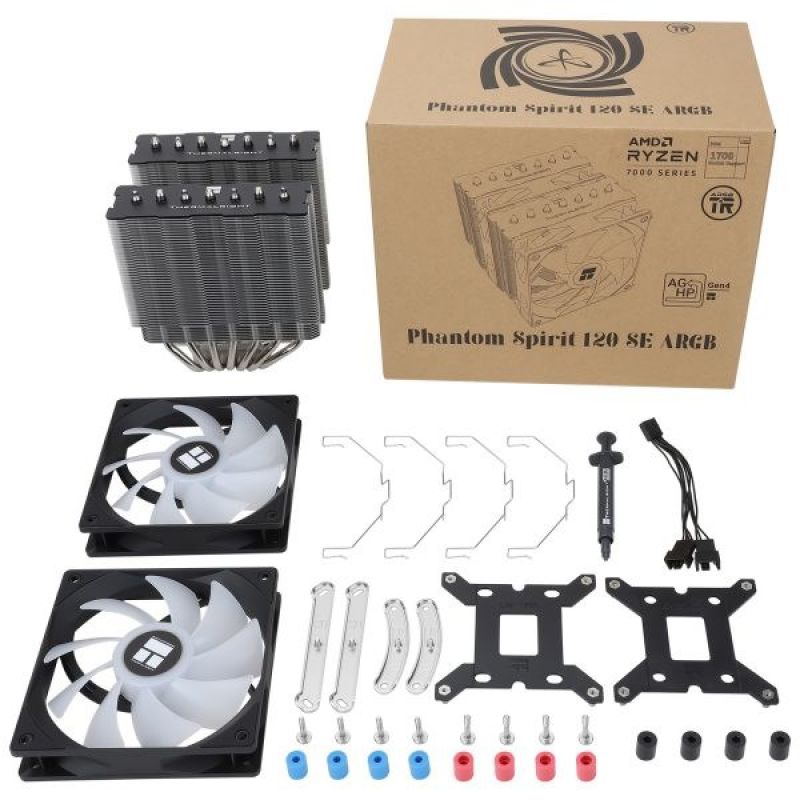Thermalright Phantom Spirit 120 SE ARGB Processor Air Cooler 12cm Black 1 pc. Chłodzenie/Chłodzenie - wentylatory Your Sports Performance