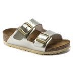 Birkenstock Arizona Kids Birko-Flor Electric Metallic Gold Narrow Girls' Flip-Flops (1014841) Footwear/Lifestyle/Brinkenstock/Klapki/chodaki Birkenstock