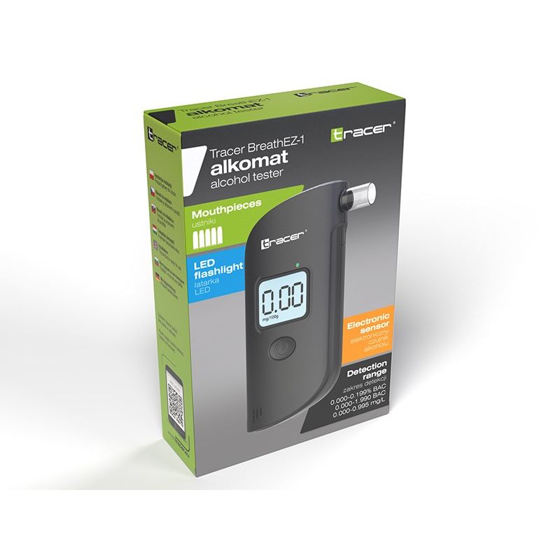 TRACER EZ-1 SEMICONDUCTOR BREATHALYZER TRAALC47556 Elektronika i akcesoria/Alkomaty Your Sports Performance