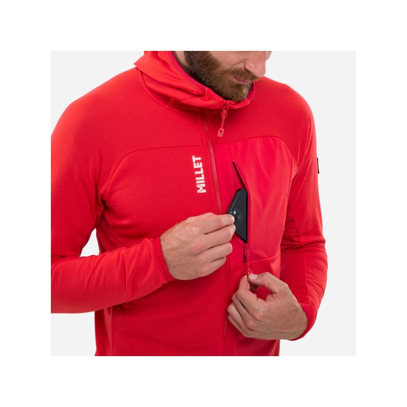 MILLET Trilogy Icon Lightgrid Hd M red men's sweatshirt