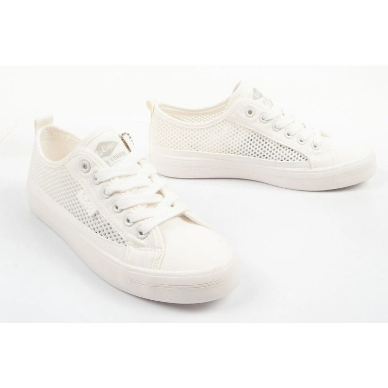 Lee Cooper women's sneakers, openwork, white, comfortable, summer shoes