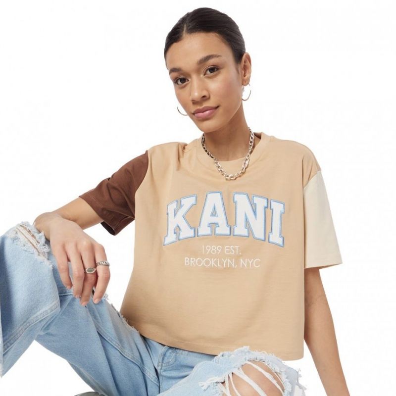 Karl Kani Serif Crop Block Tee W 6130858 Clothing/Lifestyle/T-shirts/Karl Kani Your Sports Performance