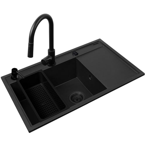 Set - PYRAMIS CAMEA sink (79x50) 1B 1D L + IDEA Black Edition faucet - 070168402BE - Volcano AGD - Produkty/Zlewozmywaki Your Sports Performance