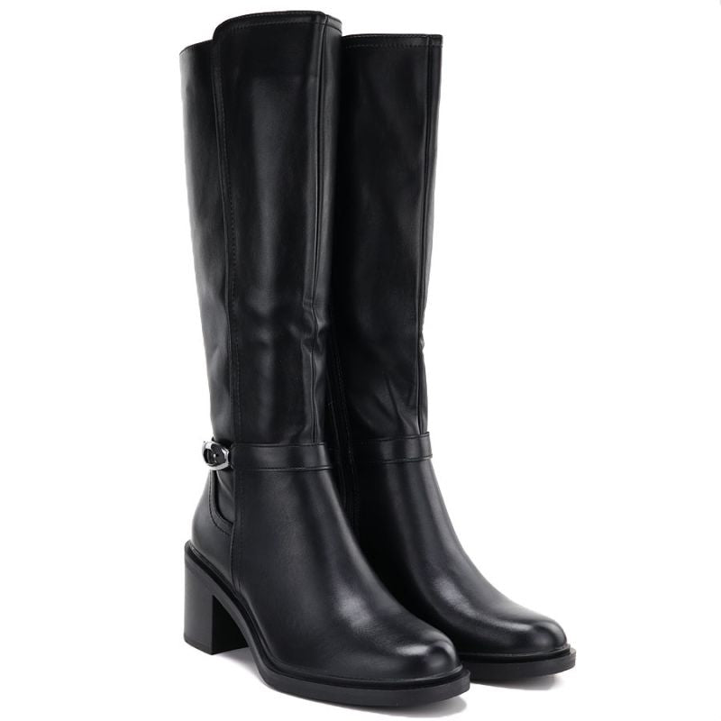 Sergio Leone KZ-14 black insulated high-heeled boots